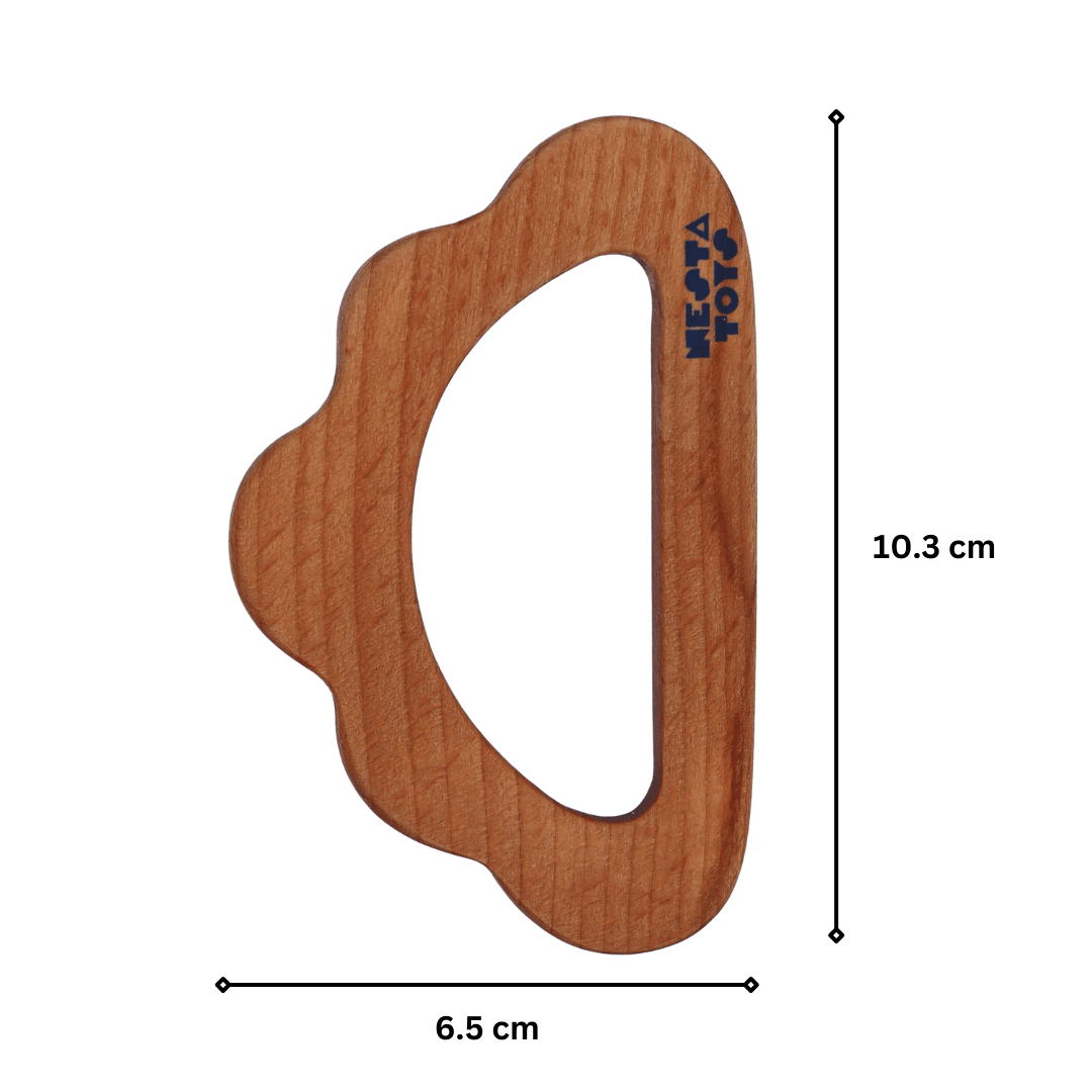 Beech Wooden Cloud Teether (0 - 1.5 years) - NESTA TOYS