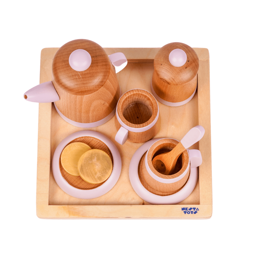 Wooden Tea Set Toy (10 Pcs) - NESTA TOYS
