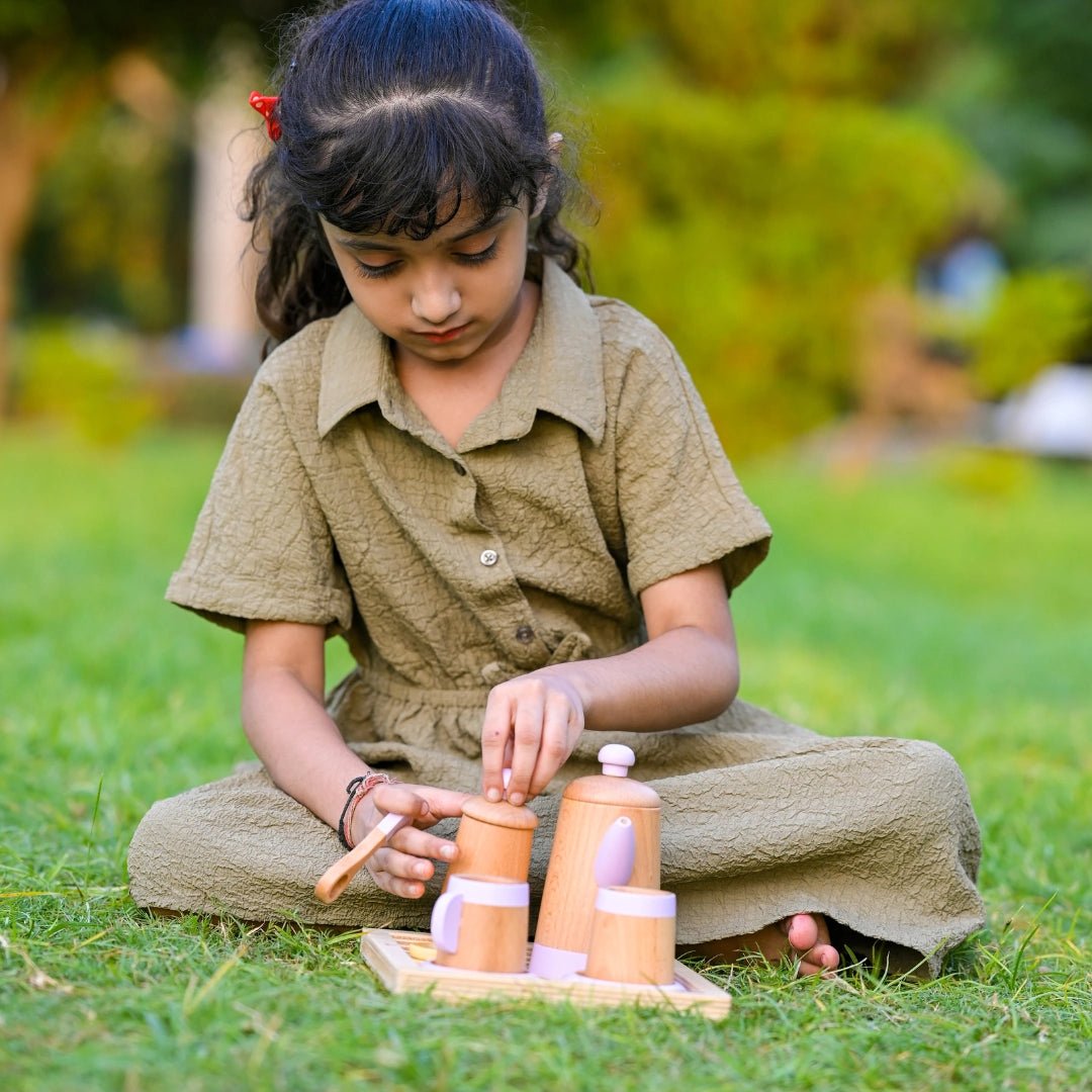 Wooden Tea Set Toy (10 Pcs) - NESTA TOYS
