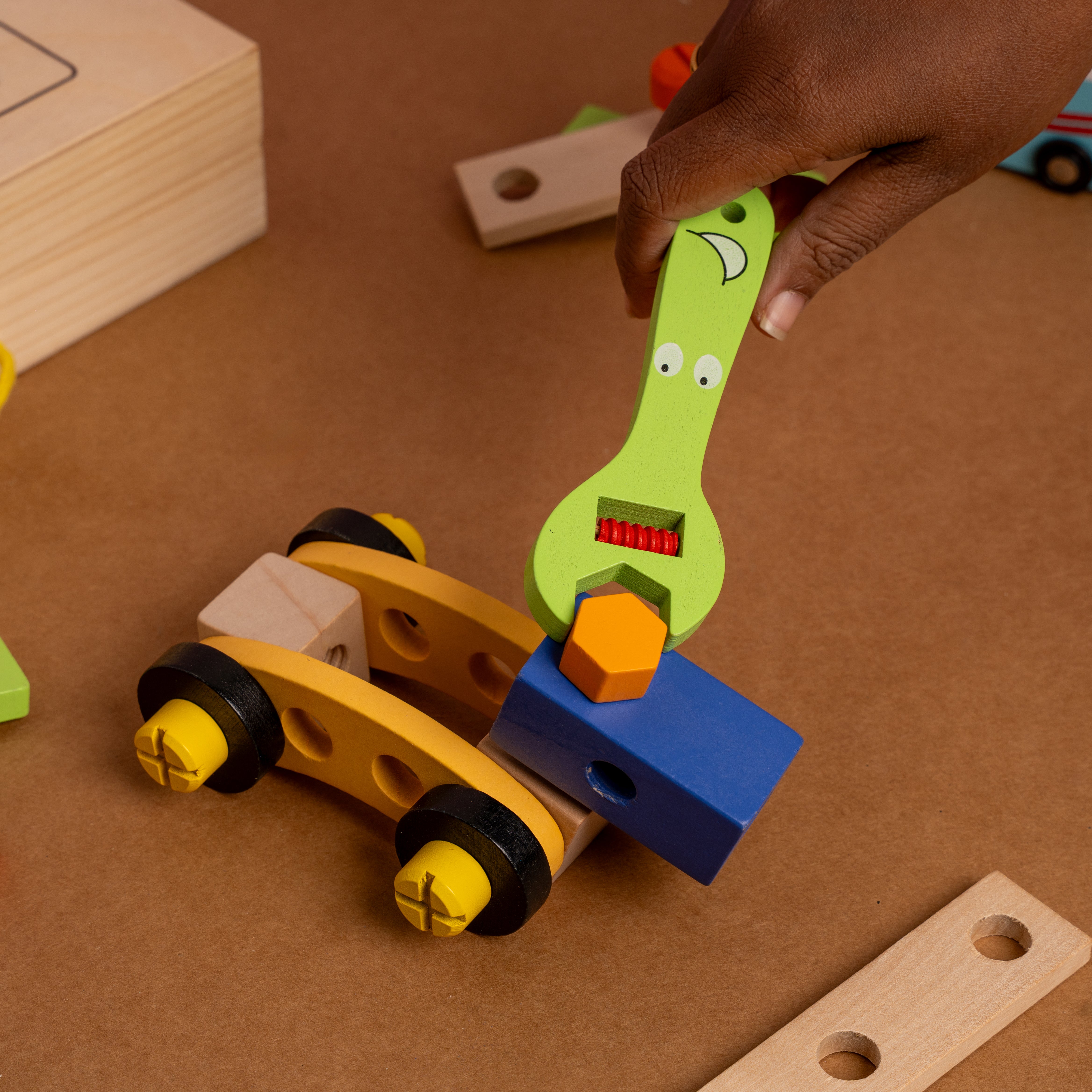 NESTA TOYS - Wooden toolkit, tool kit kids, wooden tool toy, pretend play toy, learning toy, educational toy, carpenter toy, diy toy kids, wooden toy, nesta toys, kids tool set, activity toy, montessori toy, skill toy, play tool kit