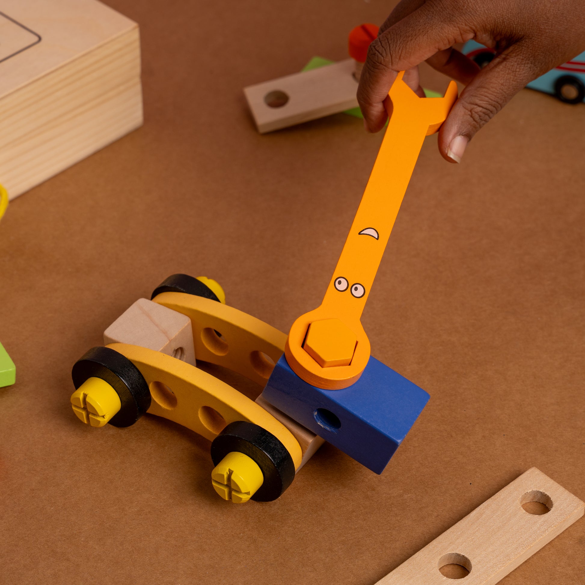 NESTA TOYS - Wooden toolkit, tool kit kids, wooden tool toy, pretend play toy, learning toy, educational toy, carpenter toy, diy toy kids, wooden toy, nesta toys, kids tool set, activity toy, montessori toy, skill toy, play tool kit 