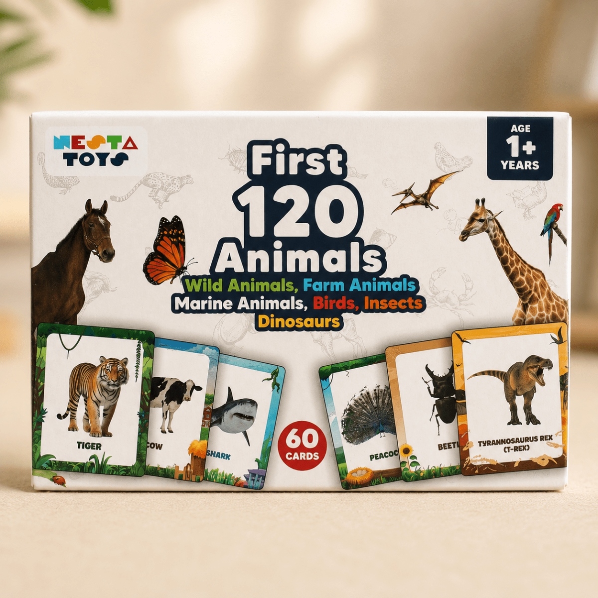 Animal Flashcards (120 Pictures) - NESTA TOYS