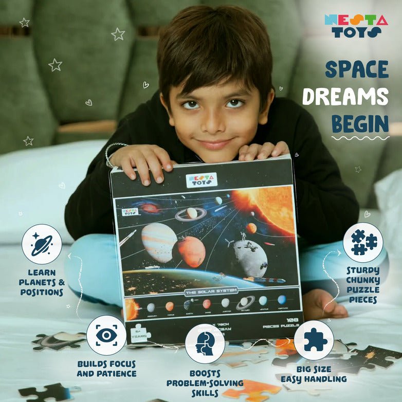 Solar System Jigsaw Puzzle (108 Jumbo Pieces) - NESTA TOYS