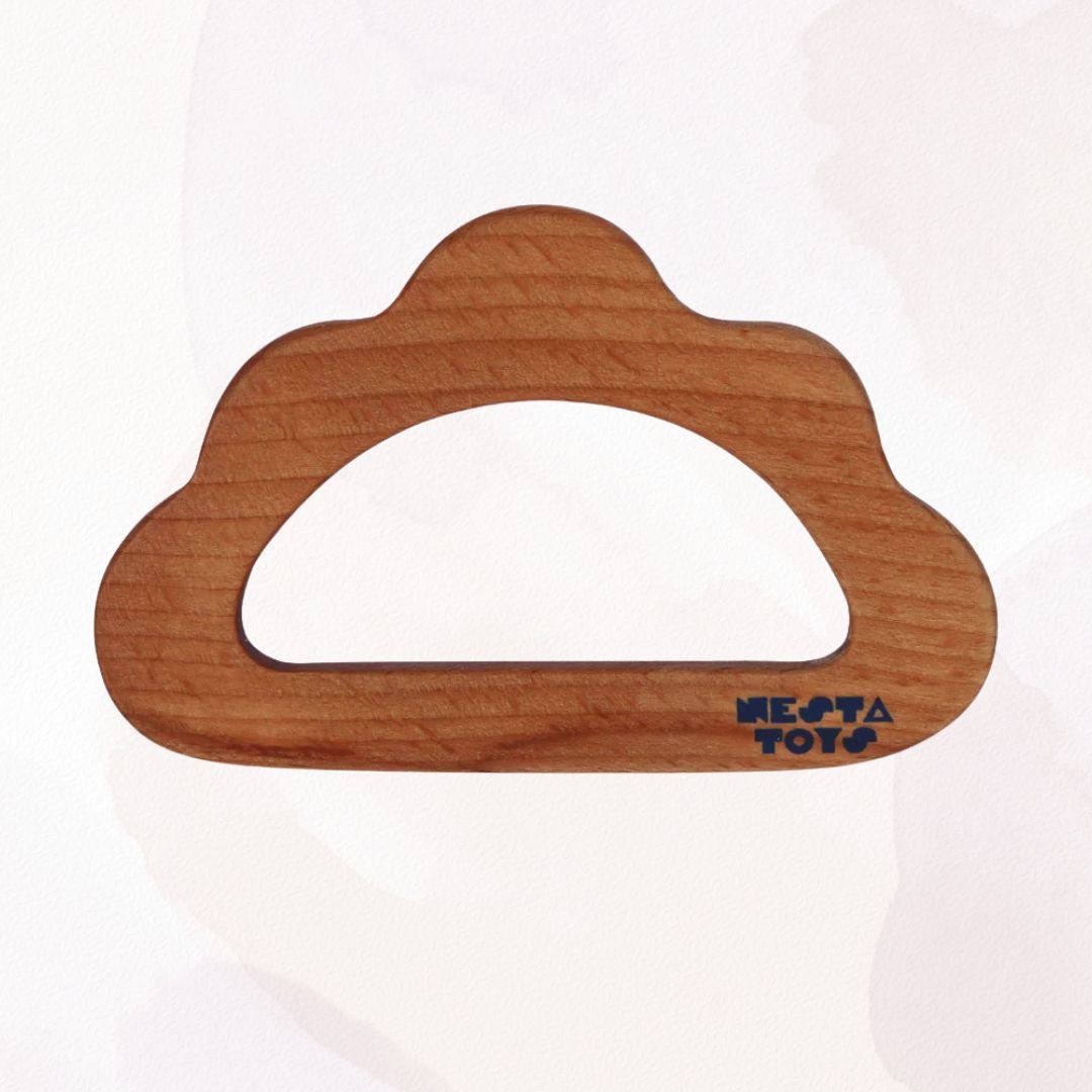 Beech Wooden Cloud Teether (0 - 1.5 years) - NESTA TOYS