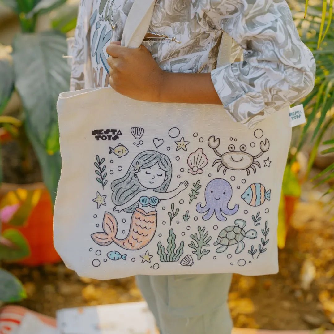 DIY Doodle Bag (Set of 2)– Princess & Mermaid Themes - NESTA TOYS