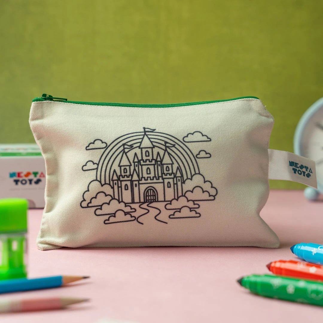 DIY Coloring Cotton Pouch for Kids (Set of 4) – Princess Theme - NESTA TOYS