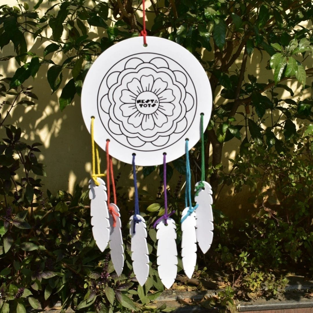 NESTA TOYS – DIY Dream Catcher – Mandala Art for Kids,Hands-on mandala art activity with DIY dream catcher kit for children
