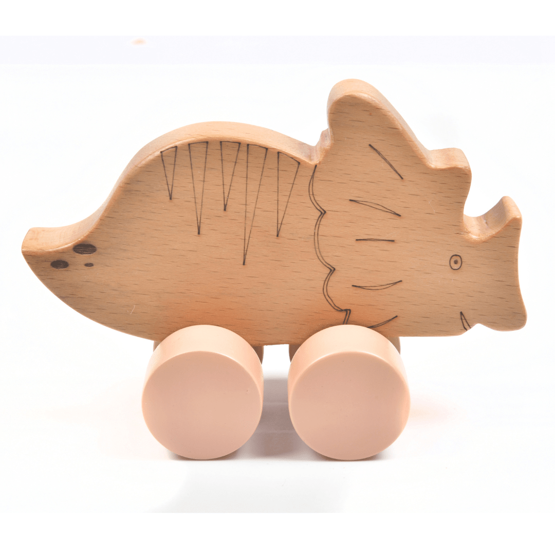 Wooden Dinosaur Car Toy - NESTA TOYS