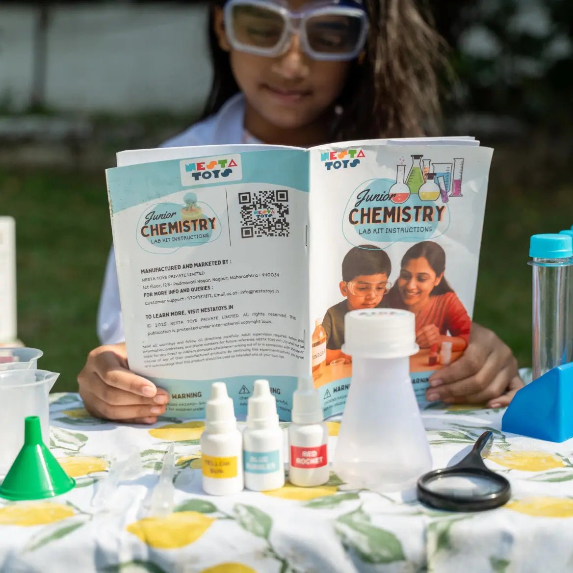 Junior Chemistry Lab Kit - Safe & Fun Science Experiments for Kids - NESTA TOYS