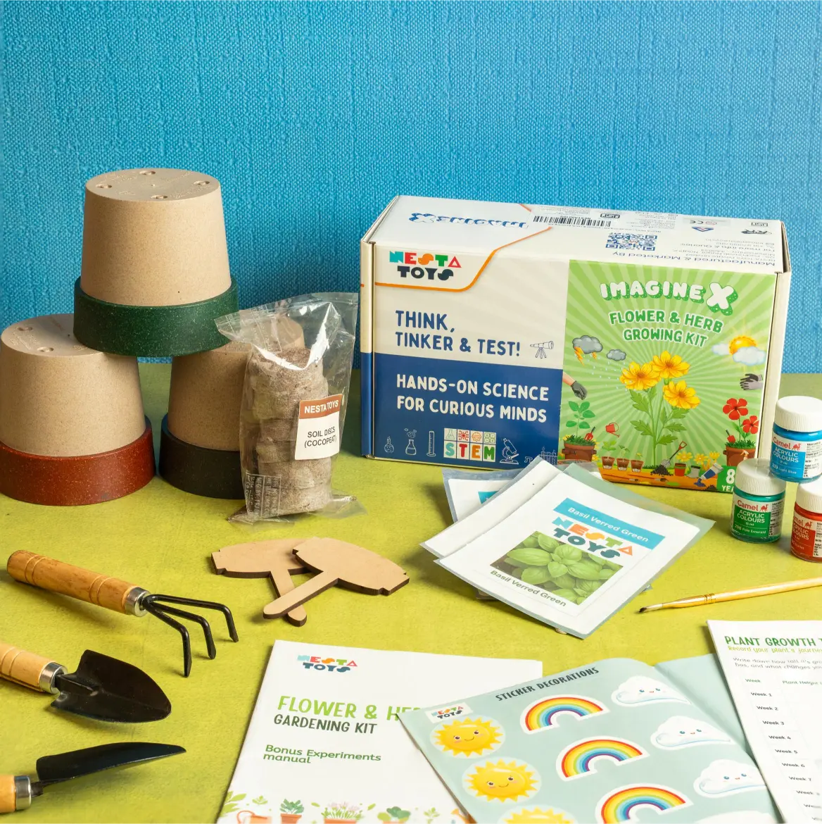 Gardening Kit - Flower & Herb Growing STEM Kit - NESTA TOYS