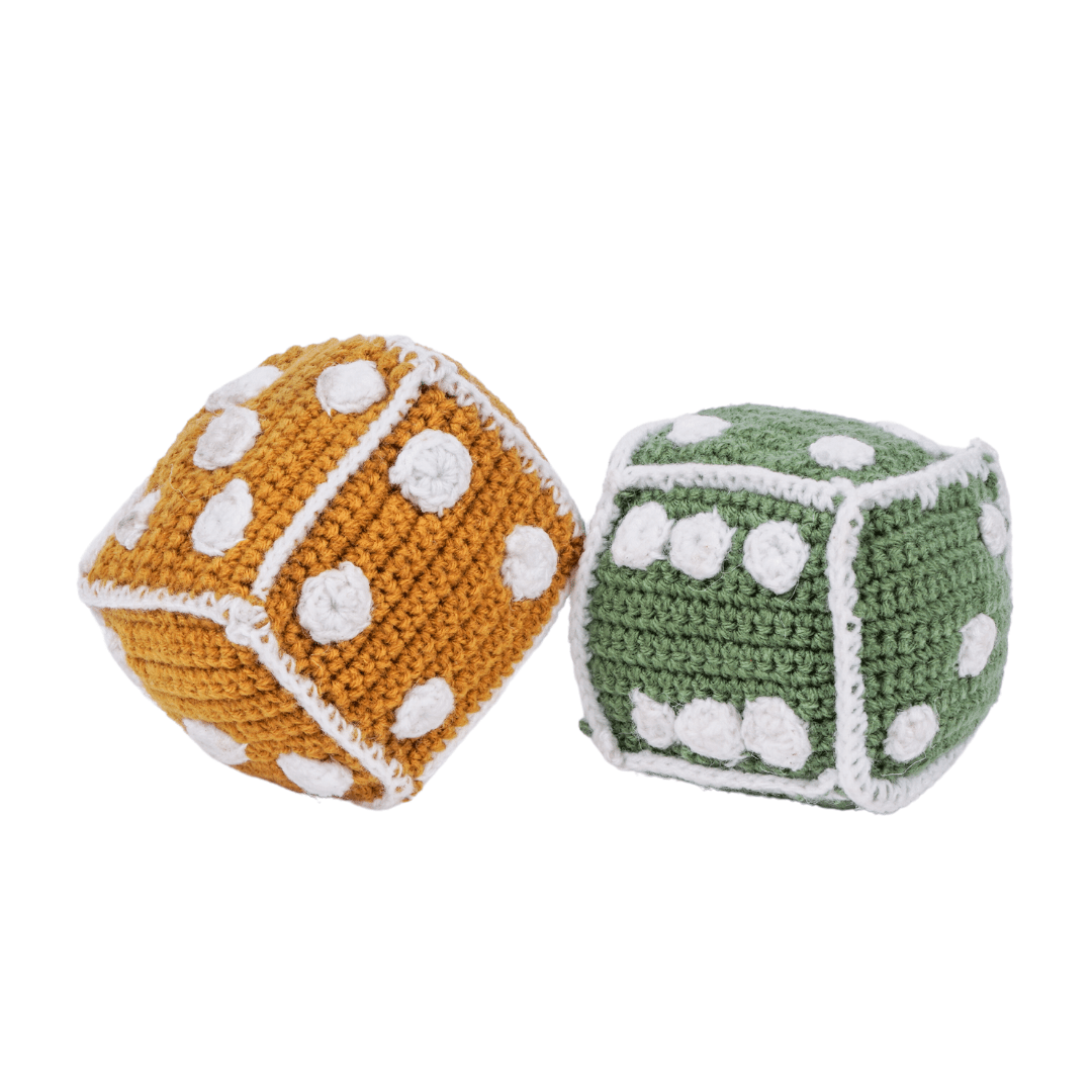 NESTA TOYS - Crochet Dice | Early Math Toy (2 Pcs) - NESTA TOYS