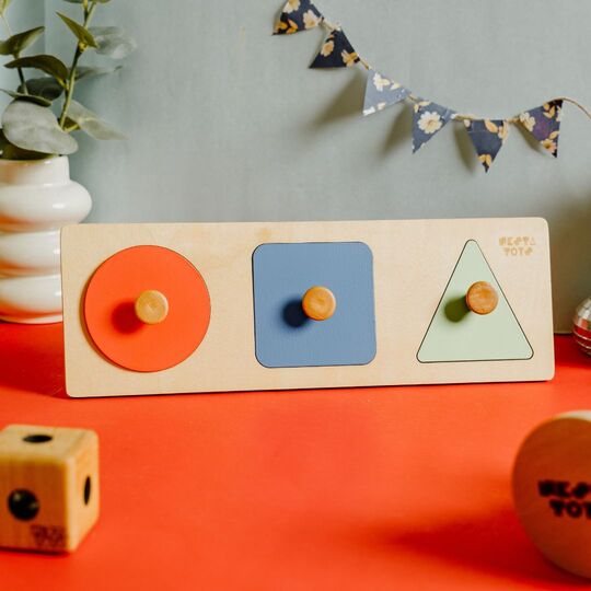 Montessori Wooden Shapes Knob Puzzle - NESTA TOYS