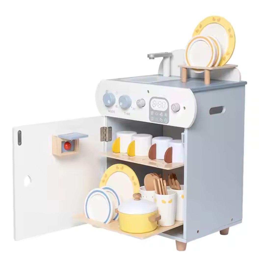 Wooden Dishwasher Kitchen Toy Set - NESTA TOYS