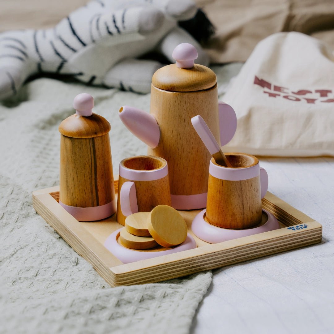 Wooden Tea Set Toy (10 Pcs) - NESTA TOYS