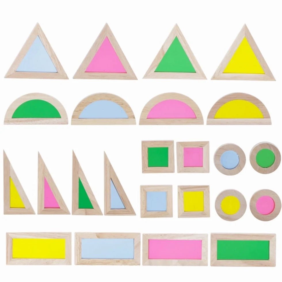 Wooden Acrylic Rainbow Building Blocks Toy (24 Pcs) - NESTA TOYS