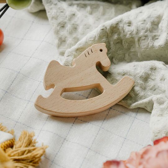 Rocking Horse Teether (Beech Wood) - NESTA TOYS