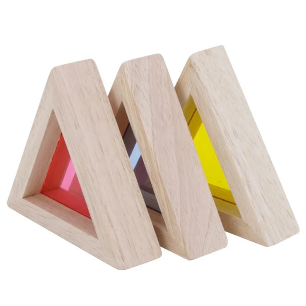 Wooden Acrylic Rainbow Building Blocks Toy (24 Pcs) - NESTA TOYS