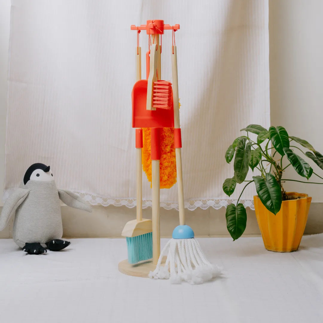 Wooden Cleaning Set Toy (6 Pcs) - nestatoys