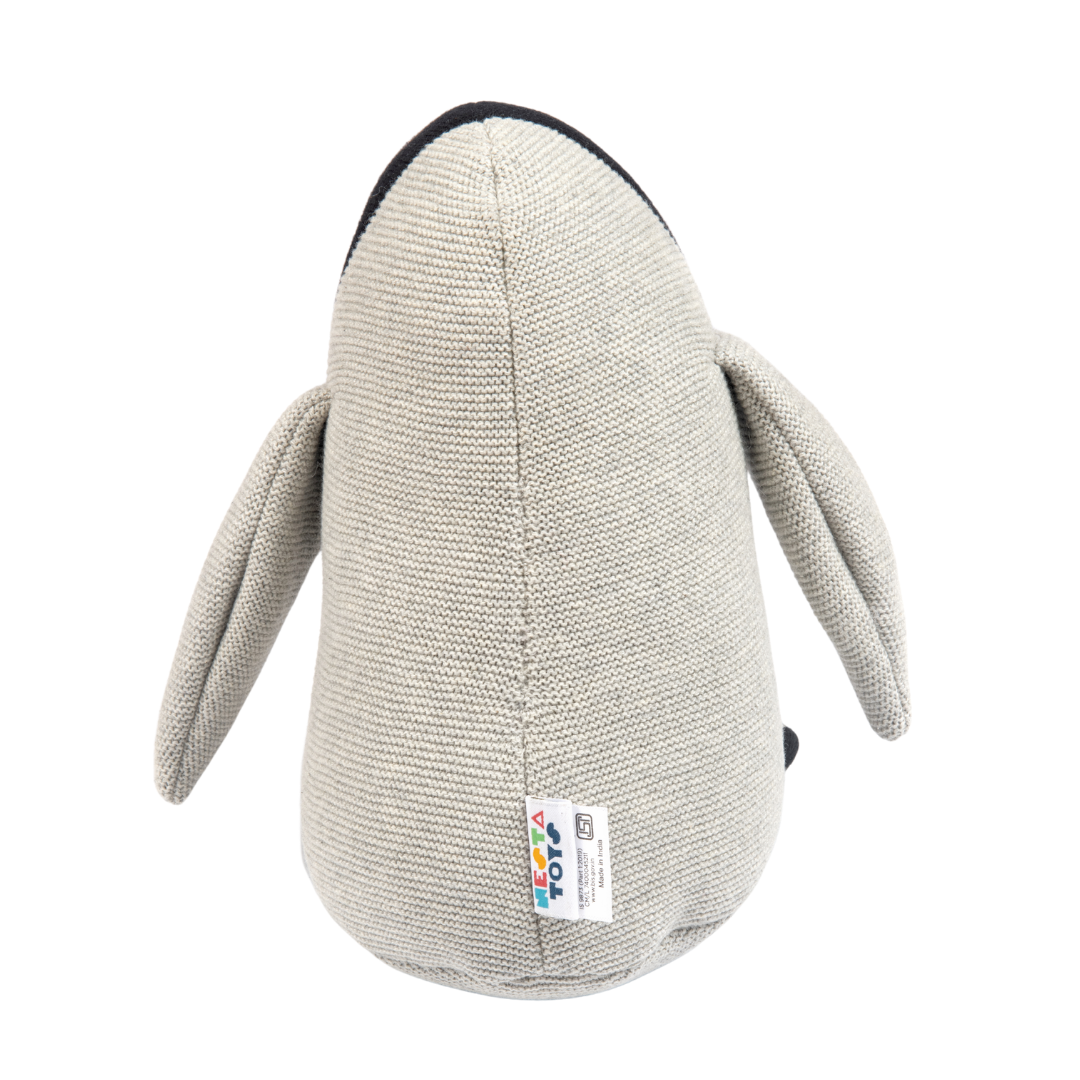 Peppy the Penguin | Knitted Cotton Animal Plush Toy for Kids - nestatoys