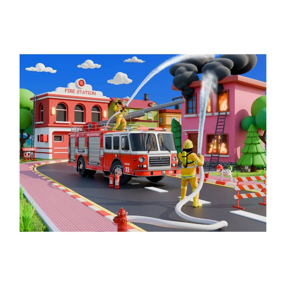 4 in 1 Jigsaw Puzzle - Emergency Vehicles (9 Pcs - 20 Pcs) - nestatoys