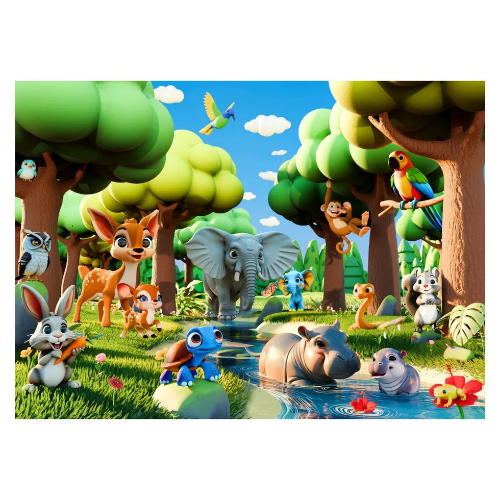 Habitat - 4 in 1 Level Up & Learn Jigsaw Puzzle (9 Pcs - 20 Pcs) - nestatoys