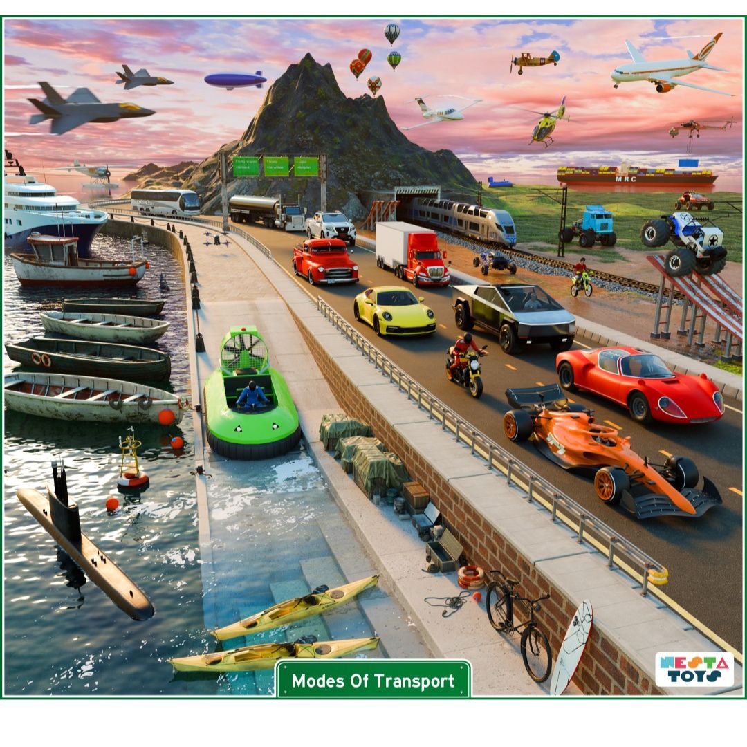 Modes of Transport Jigsaw Puzzle (64 Pcs) - nestatoys