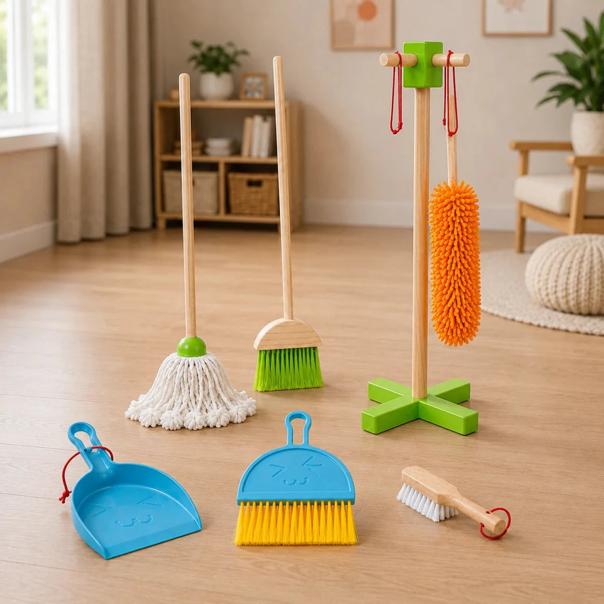 Wooden Cleaning Set Toy (7 Pcs) - NESTA TOYS