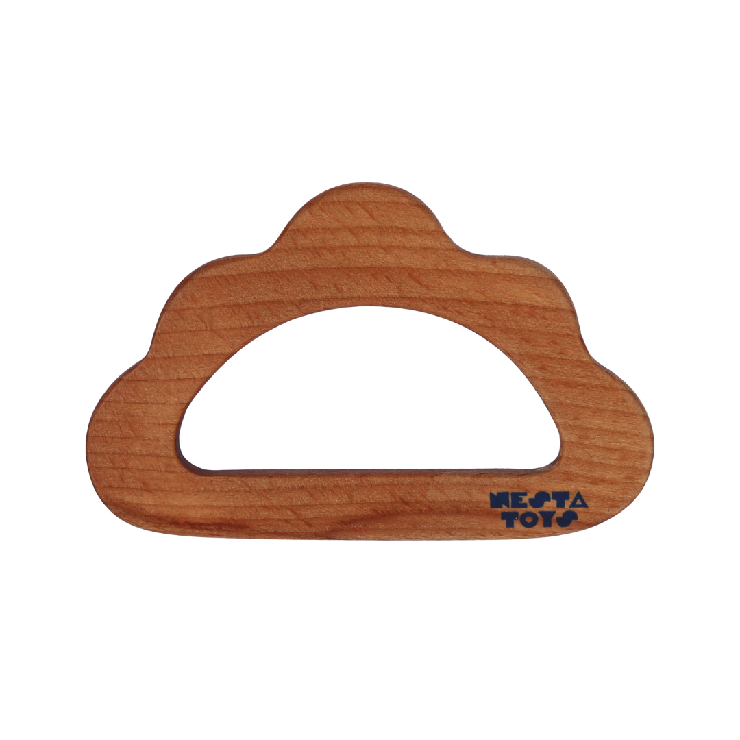 Beech Wooden Cloud Teether (0-1.5 years) - nestatoys