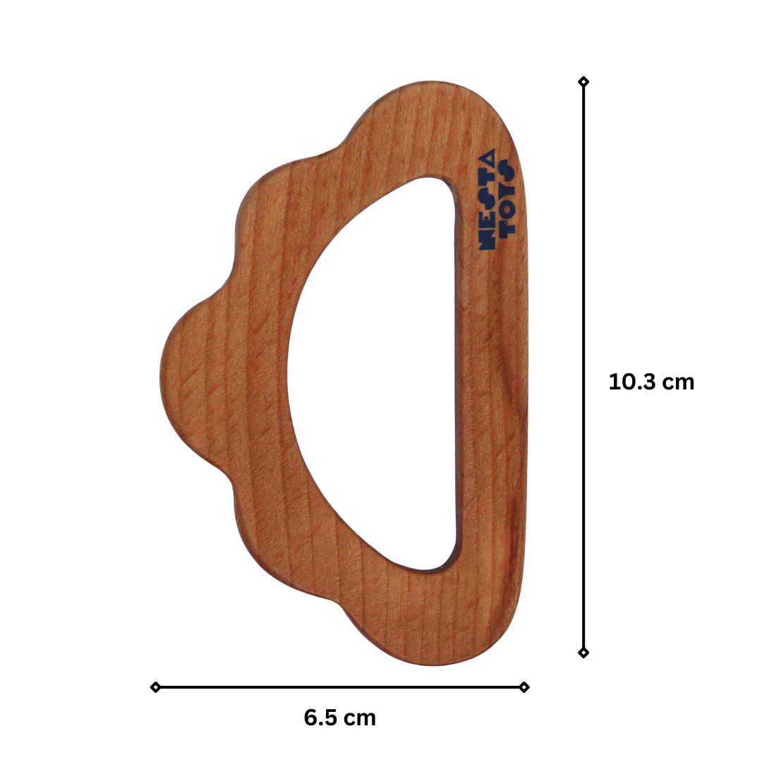 Beech Wooden Cloud Teether (0-1.5 years) - nestatoys