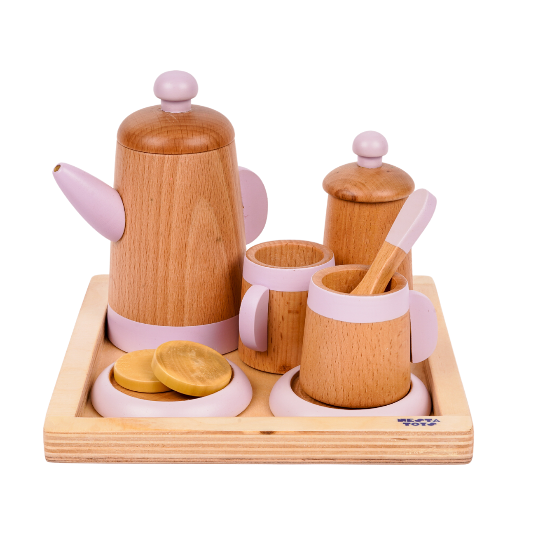 Wooden Tea Set Toy (10 Pcs) - nestatoys
