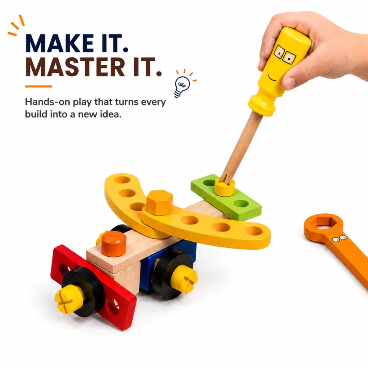 Wooden Tool Kit Without Box (39 Pcs) - NESTA TOYS