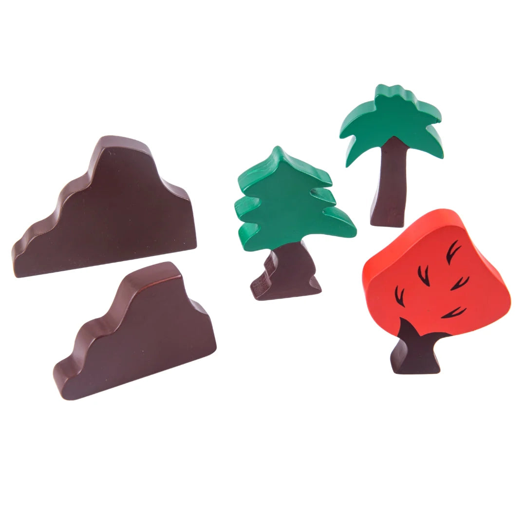 Wooden Dinosaur Building Blocks Toy (9 Pcs) - nestatoys