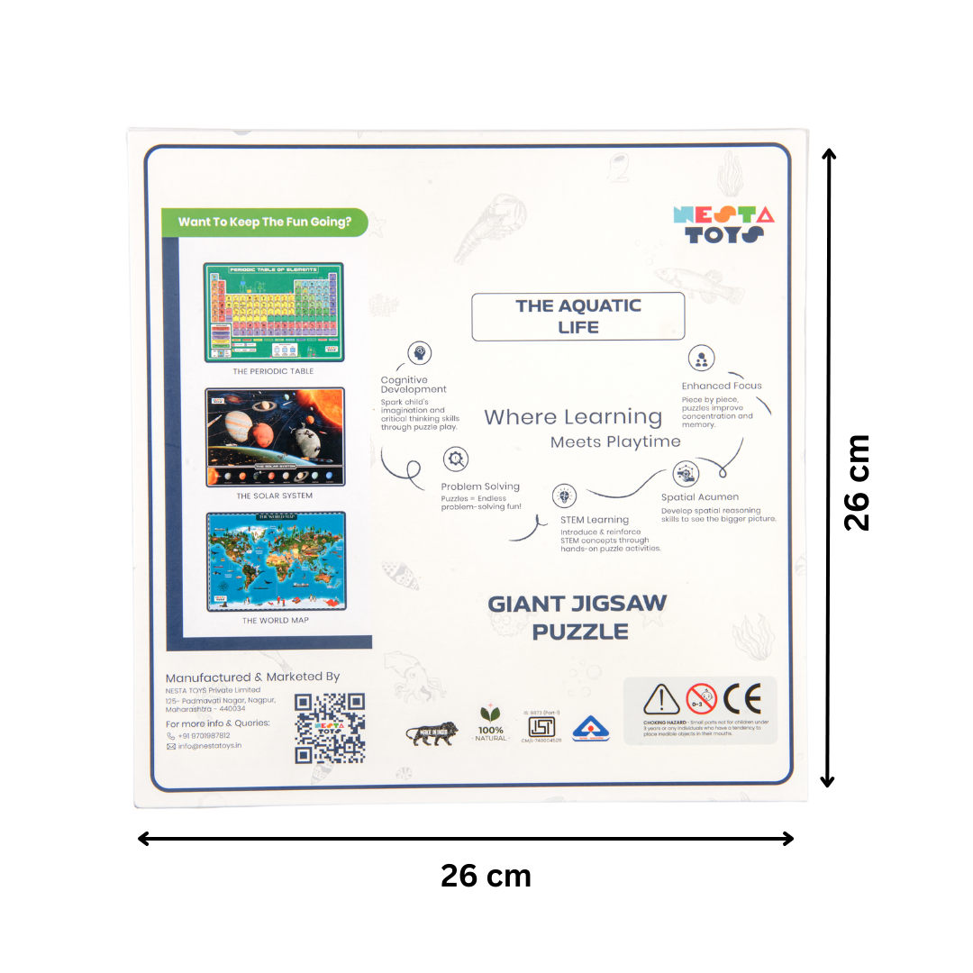 Aquatic Life Jigsaw Puzzle (108 Jumbo Pieces) - nestatoys