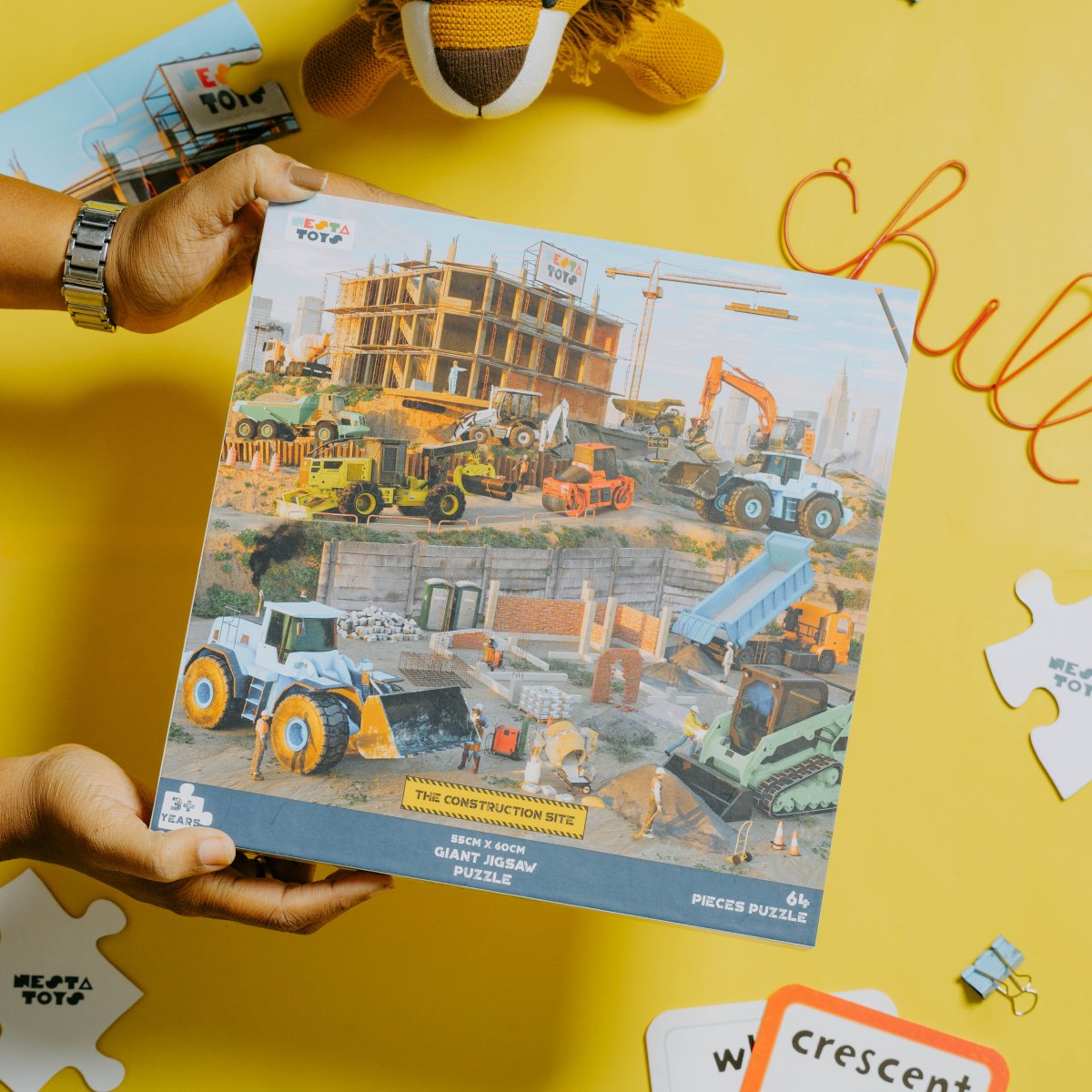 Construction Site Jigsaw Puzzle (64 Pcs) - NESTA TOYS