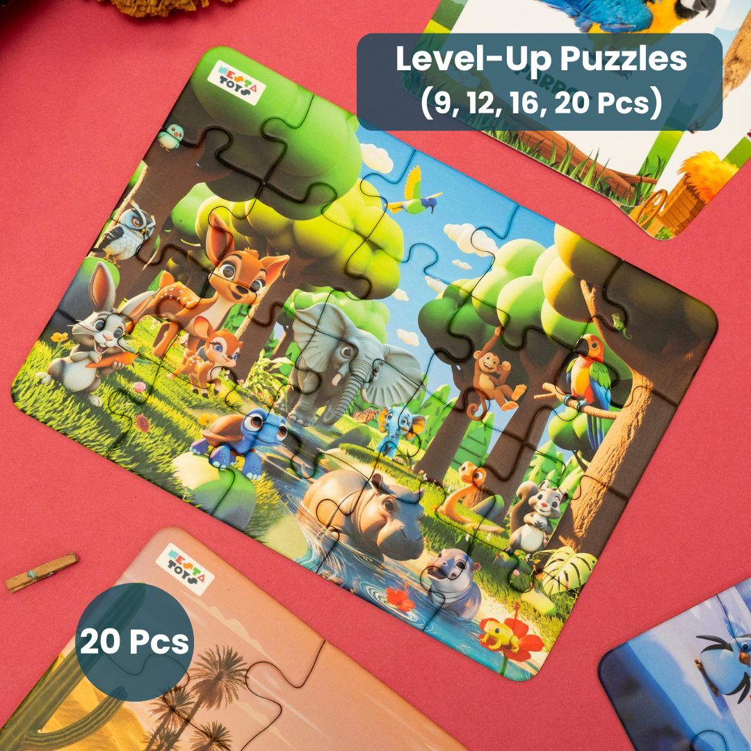 Educational STEM Habitat puzzle for boys and girls aged 2 to 6 years