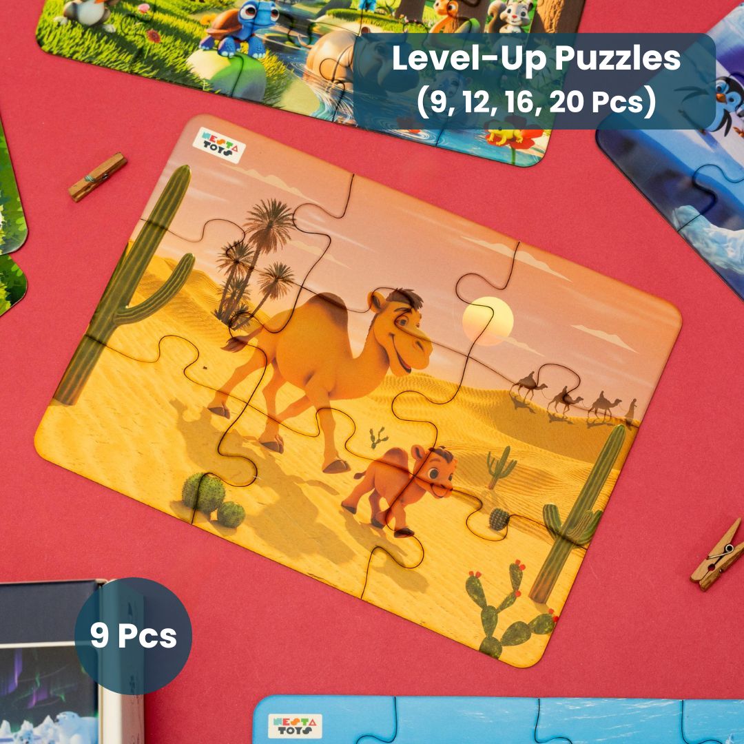 Educational STEM Habitat puzzle for boys and girls aged 2 to 6 years