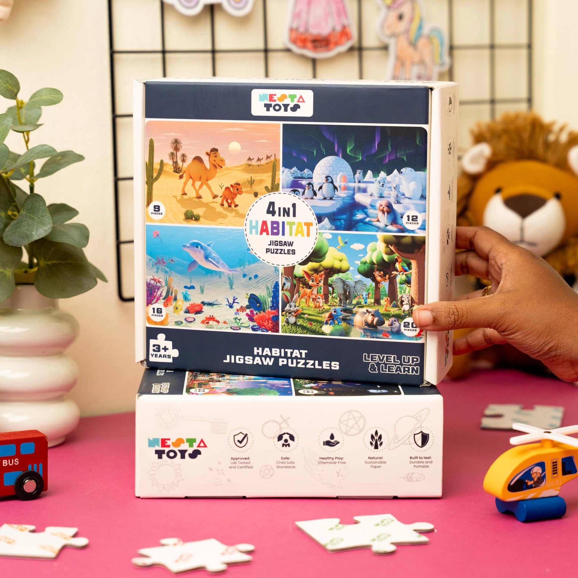 Habitat puzzle set perfect for girls to explore problem-solving and creativity